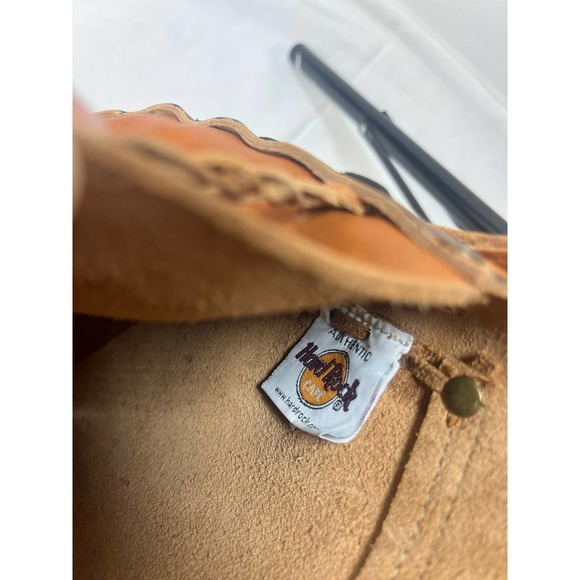 Vtg Hard Rock Cafe Tooled Leather Crossbody Bag Purse | NEW Vintage! - Picture 12 of 12